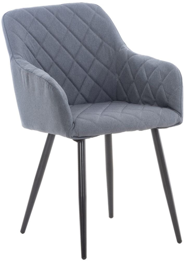 BHM Germany Jedálenská stolička Shila, textil, tmavo šedá